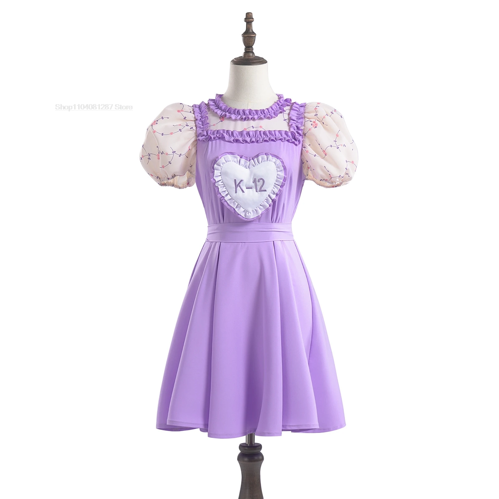 Damen K-12 Crybaby Angelita Cosplay K12 Uniform Rosa Lila Kleid Süße Mädchen Melanie Martinez Outfits Halloween Kostüm