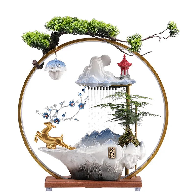 Flow 5 ornaments circulating water living room office checkout page desktop ornaments housewarming new home opening gifts