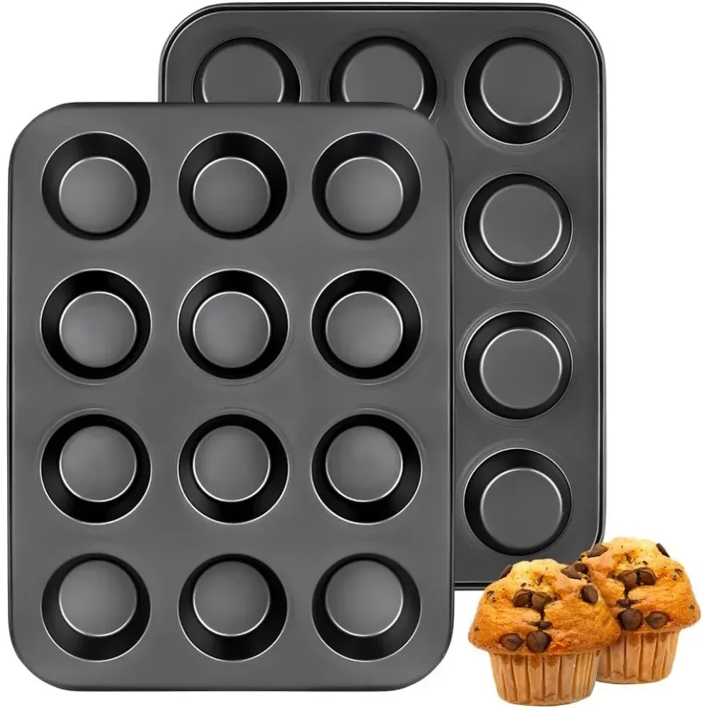 6/12 Cup Muffin Tray Cupcake Mold Non Stick Carbon Steel Muffin Tins Tray 1pc Cupcake Pan Perfect For Kitchen Oven