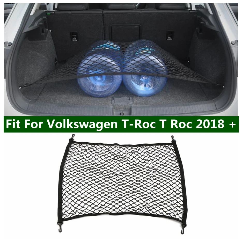 

Rear Trunk Storage Cargo Luggage Elastic Mesh Net Holder With Hooks Fit For Volkswagen T-Roc T Roc 2018 - 2023 Car Accessories