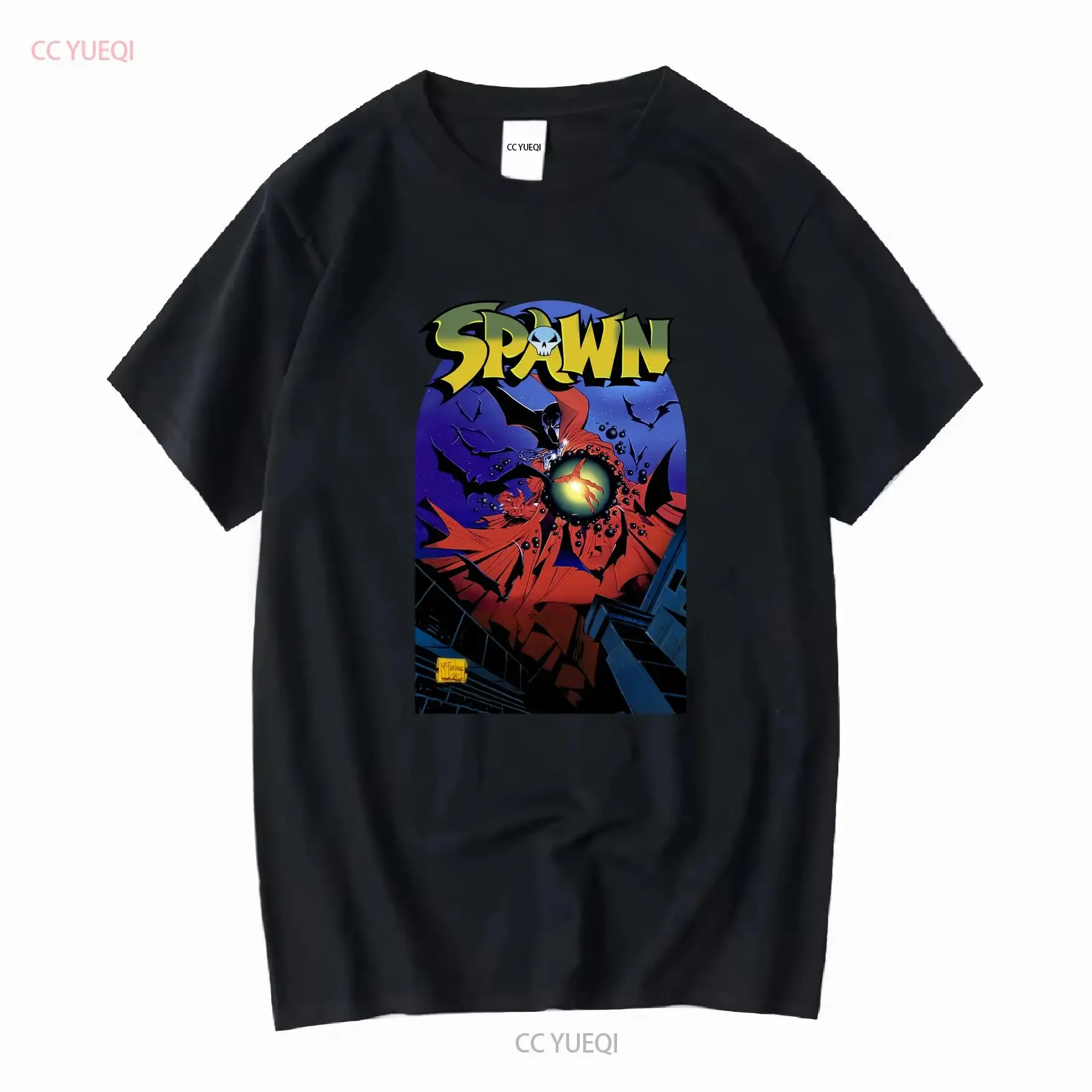 Vintage 1993 Spawn camiseta para hombre grande mejor fruta del telar etiqueta RARO manga larga o corta vintage lavado homme elegante