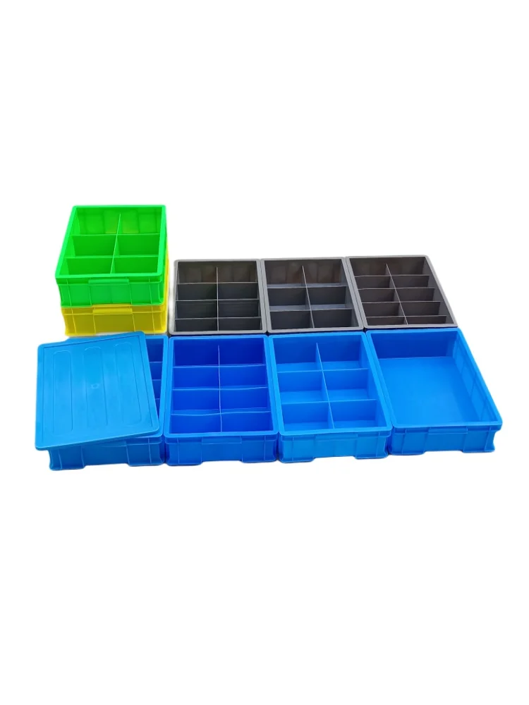 Gray Plastic Tool Storage Box with Cover Long Rectangle Screw Organizer Thickened Parts Box for Home And Garden Use