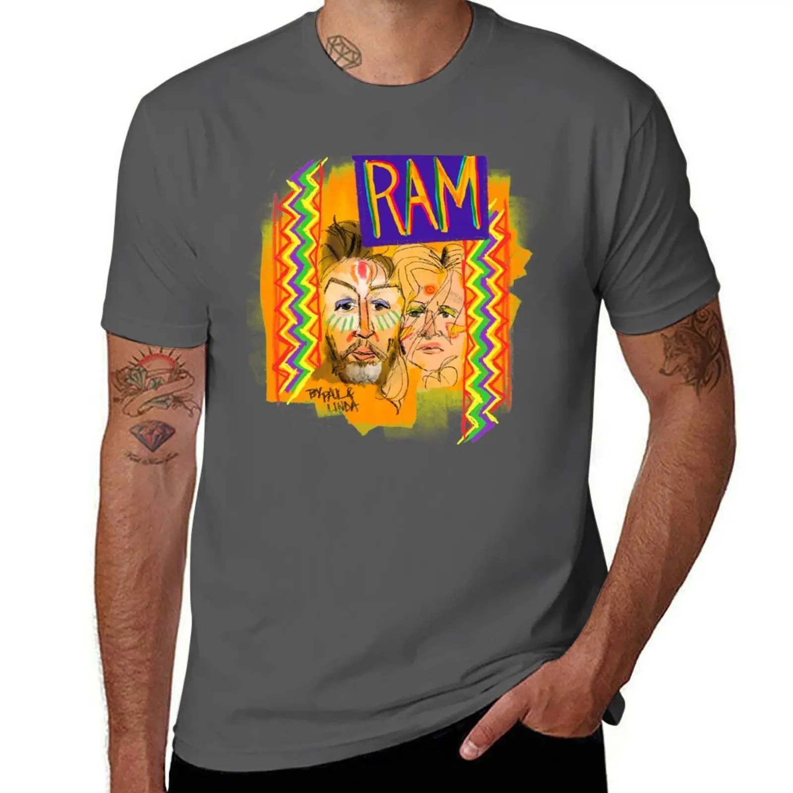 RAM - By Paul and Linda T-Shirt Casual Minimalist Short Sleeve Top
