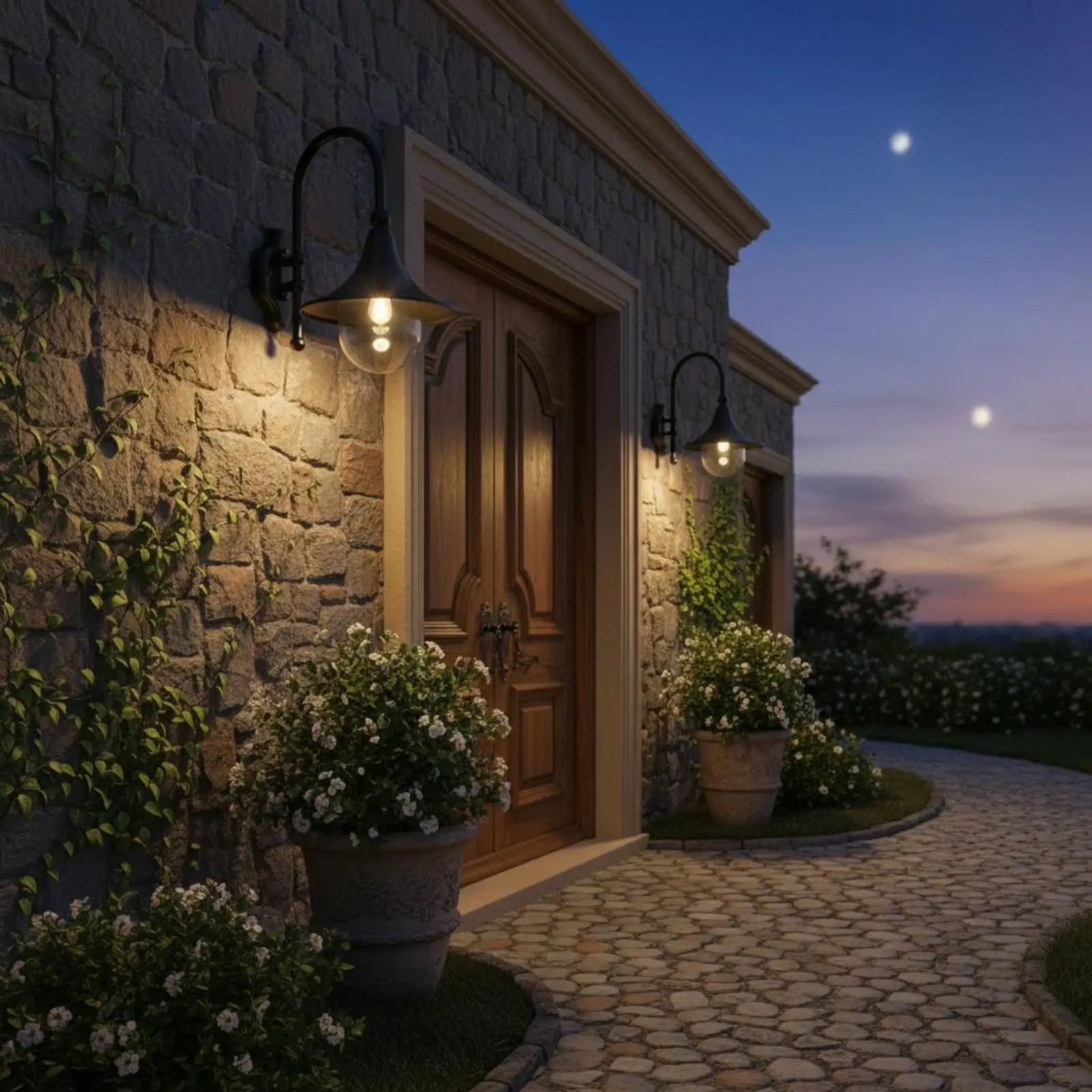 Gooseneck Wall Lamp Black Gooseneck Barn Light Waterproof for Balcony