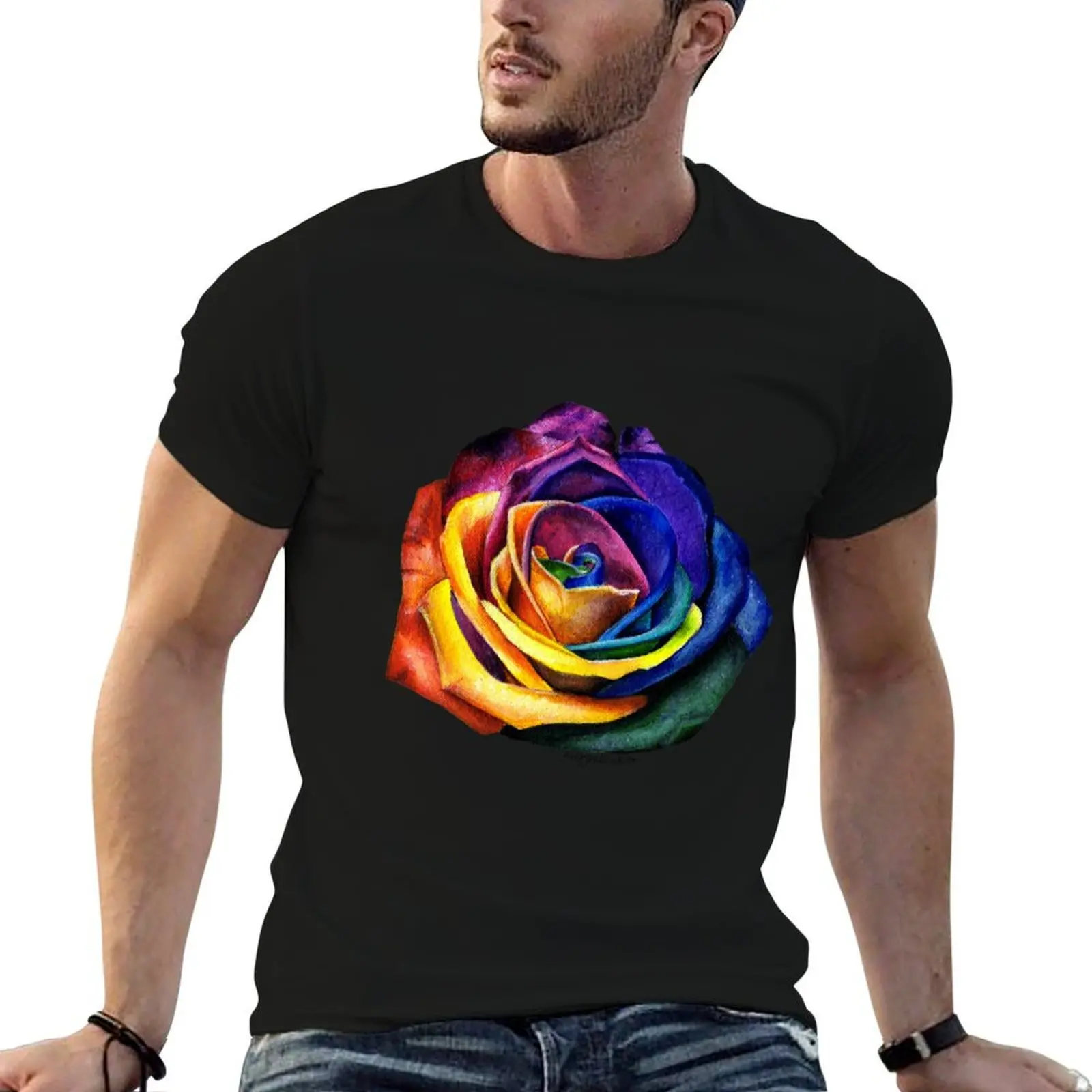 

Rainbow T-Shirt man t shirt heavy cotton t shirts for man graphic tees T-Shirt
