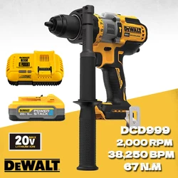 DeWalt-コードレスハンマードリル/ドライバーキット,20v,Flexolt利点,2000rpm,電気ドリル,ブラシレスモーター,電動工具dcd999