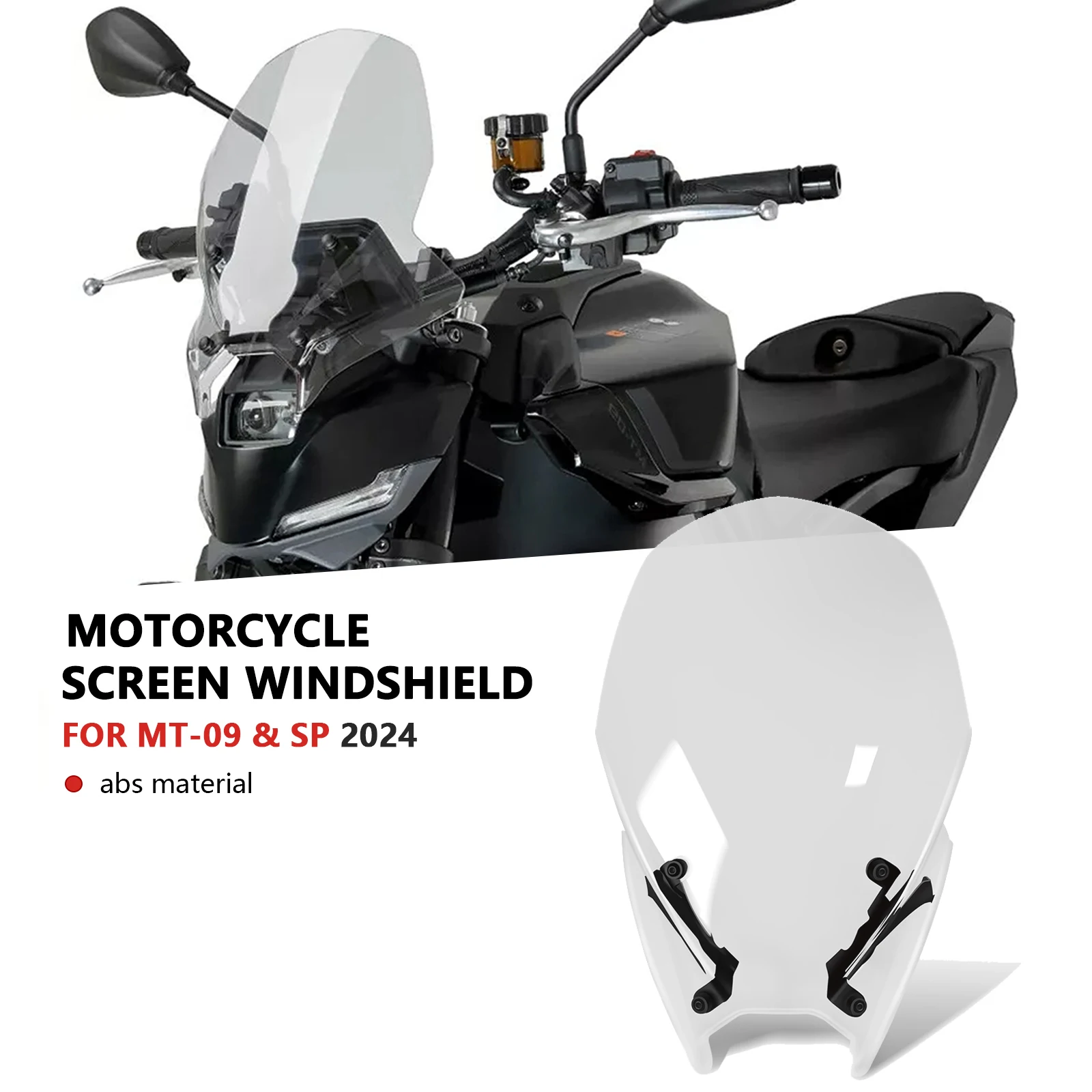 

Для mt09 MT-09 2024 2025 MT09 SP 2024 2025 мотоциклетный козырек, дефлектор, обтекатель, усиление ветрового стекла, спойлер, лобовое стекло