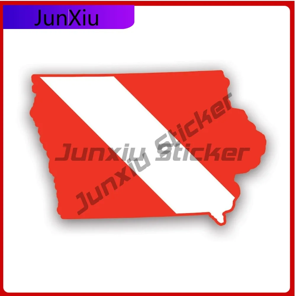 

Iowa State Shaped Sun Resistant Fade Resistant Funny For Helmet Rear Windshield Car Window Removable Self Adhesive Accessories