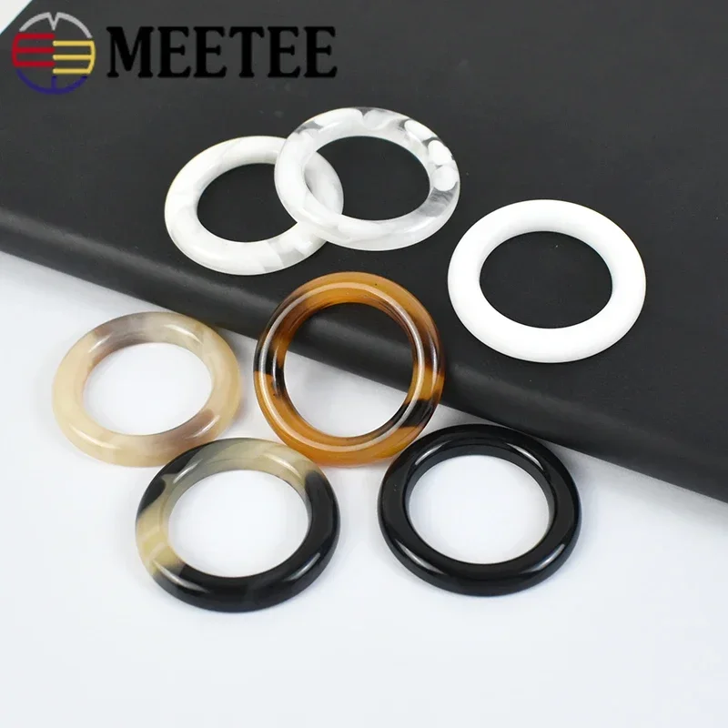 10Pcs 20-50mm O Ring Buckles for Coat Scarf T-shirt Resin Belt Buckle Decorative Clasp Buttons DIY Clothing Sewing Accessories