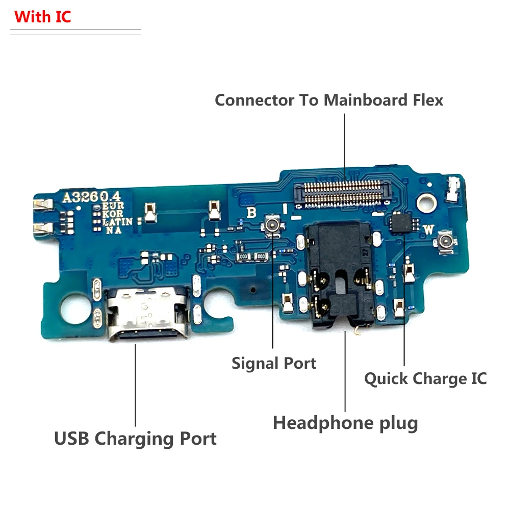 10 Pcs USB Charging Port Connector Board Flex For Samsung A13 A32 A22 4G 5G A135F A136F A225F A226F A325F A326F Charging Port