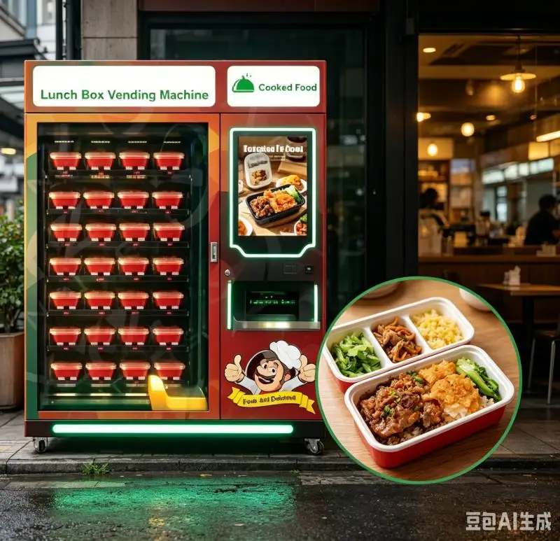 Lunch Box Vending Machine Customized Smart Food Locker Automatic Meal Dispenser Commercial Stainless Steel School Restaurant