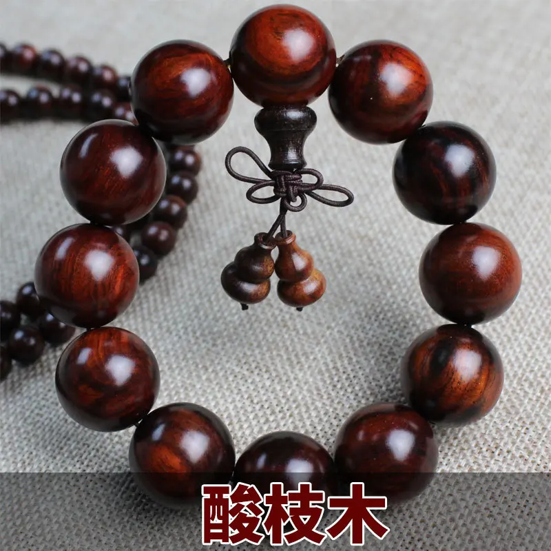 Rosewood 20MM redwood Buddhist unisex bracelet jewelry 108 prayer beads wooden string