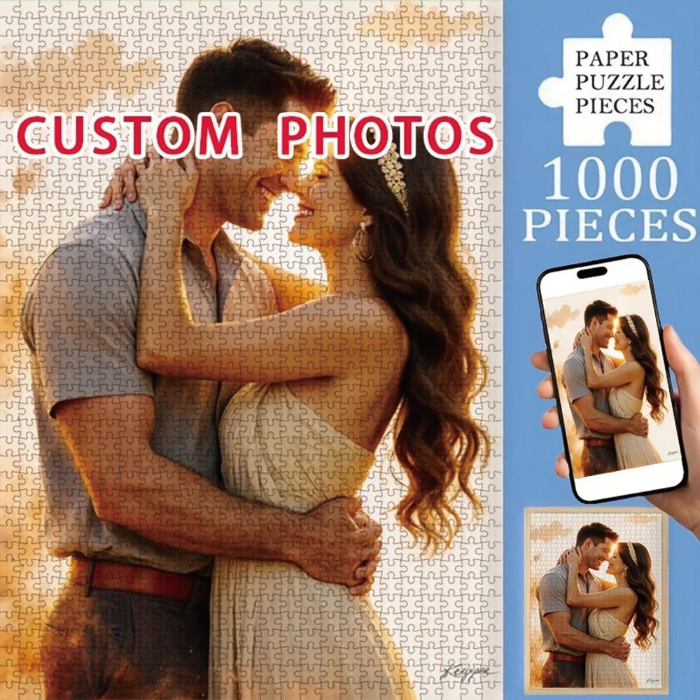 Home Decor Pt - 35/300/500/1037pcs Personalized Custom Photo Puzzle Couple