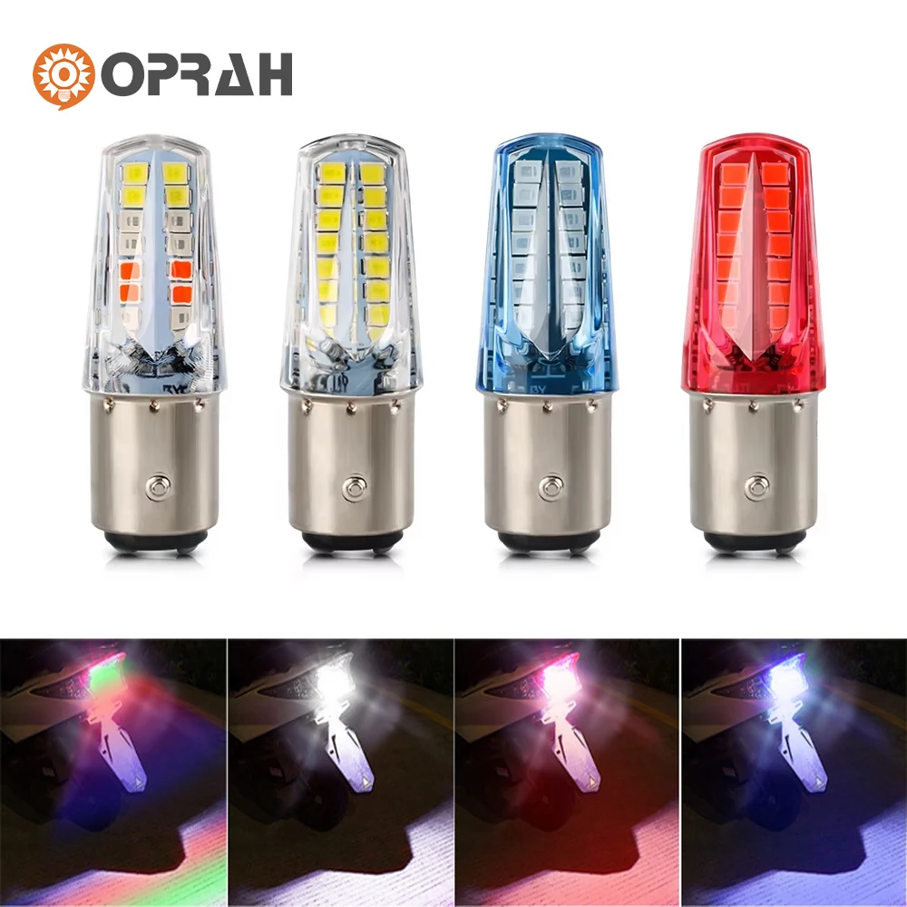 2PCS Car LED Signal Lights Motorcycle Blinking Tail Lamp Strobe Light 1157 2835 32smd Superbright Brake Lamps Night Warning Bulb