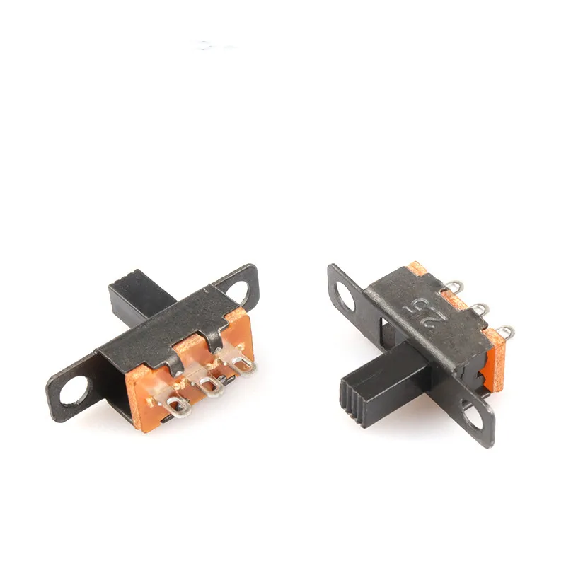 Mini Vertical Slide Switch 2 Position 1P2T SPDT Panel Solder Lug 5mm 6mm 7mm Knob Size SS-12F15 3 Terminals 1 Pole 2 Throw