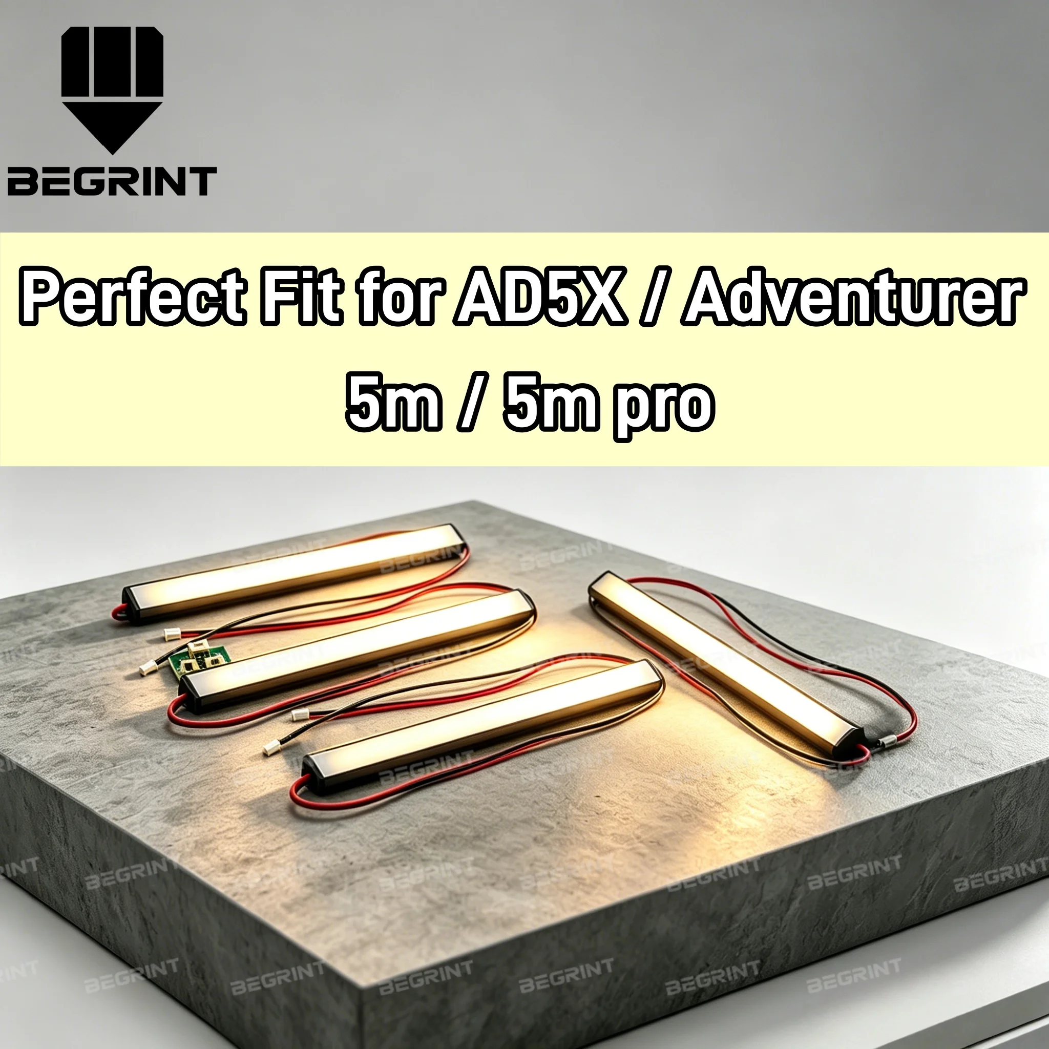 

For Flashforge AD5X Light Strip Bright LED Light Bar Magnetic Mount Easy Installation Upgrade for AD5X 3D Printer