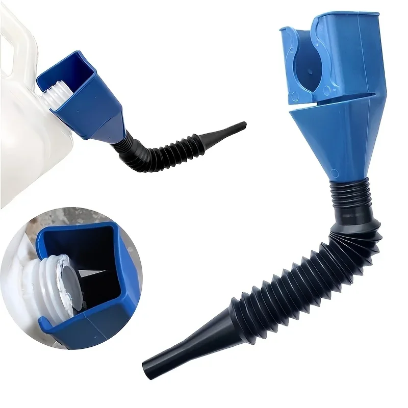 

Portable Foldable Telescopic Oil Funnel with Quick-Connect Nozzle - Durable ABS, Hands-Free Pouring for Car, Truck, Motorcycle