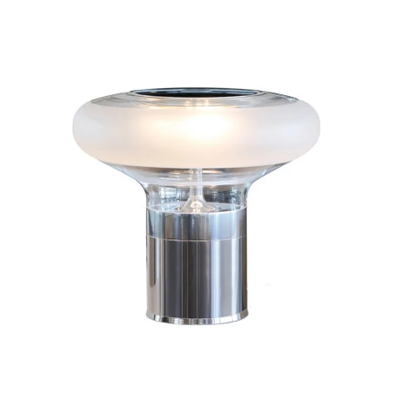 Simple glass bedroom bedside table table lamp, living room study model room decorative lamp