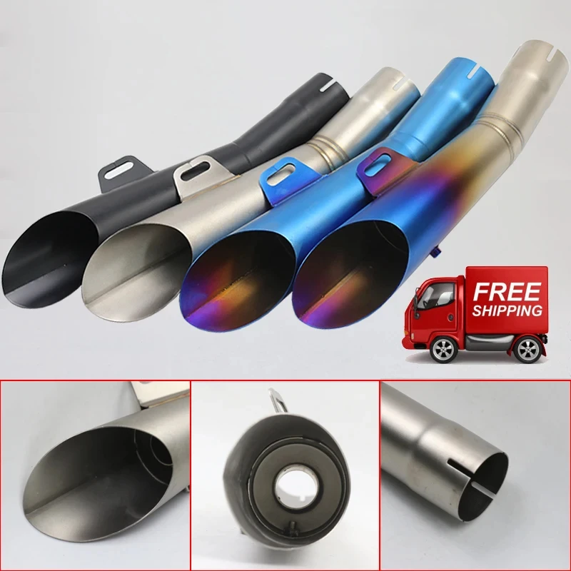 Universal Motorcycle GP Exhaust Motorcross Modified Pipe Escapamento Escape Racing Muffler For R6 R3 MT09 Pitbike ATV