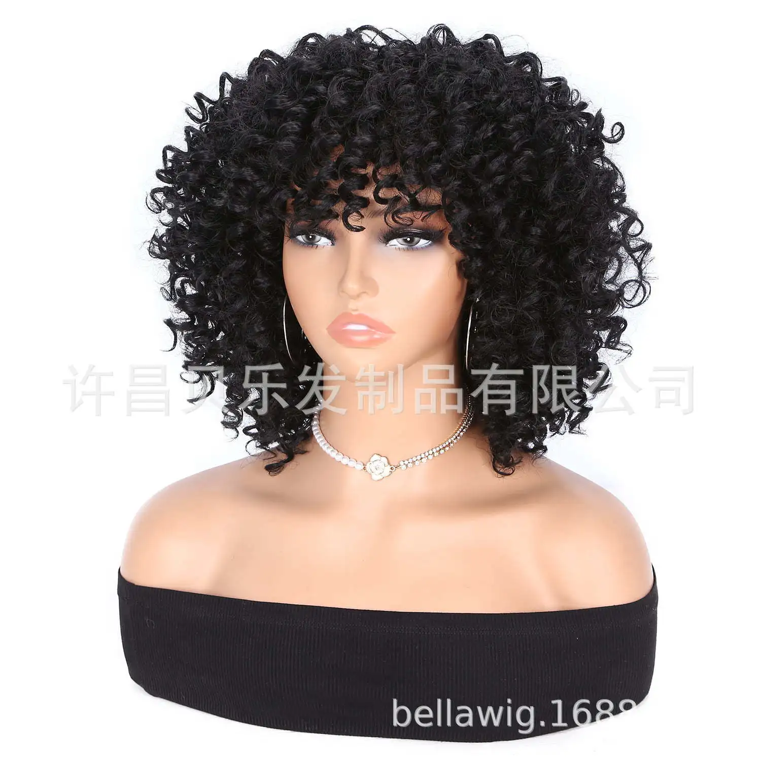 Synthetic Afro Style Wig for Women Fashion Spring Curly Short Costume Hairpiece Voluminous Cosplay Party Hair