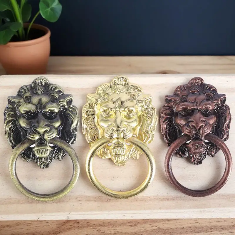 

6 Pcs Lion Drawer Knobs Zinc Alloy Cupboard Handles Door Pulls Furniture Replacement Hardware Kitchen Cabinet Chest
