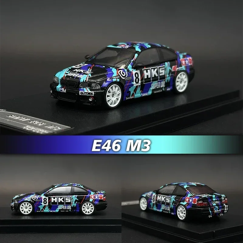 

SW In Stock 1:64 E46 M3 HKS Car Model Collection Diecast Diorama Street Warrior