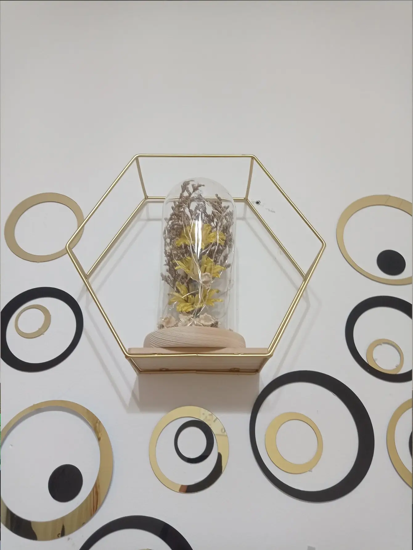 [ديكور عيد الميلاد] قطعتان من رفوف تخزين الحائط الحديدية المقاومة للحفر (L/S) - مع خطافات للنباتات/الدمى في أصيص