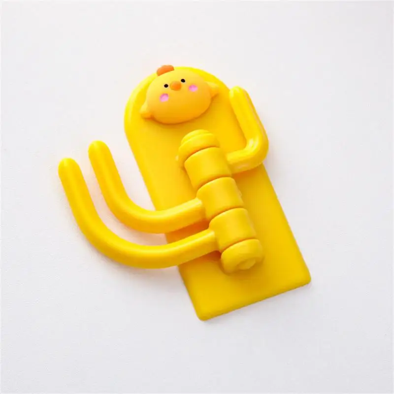2/3/4PCS Hook No Punch Creative Household Gadgets Sticky Hook Cartoon Three Hook Organizer And Storage Accessories Rack Cute