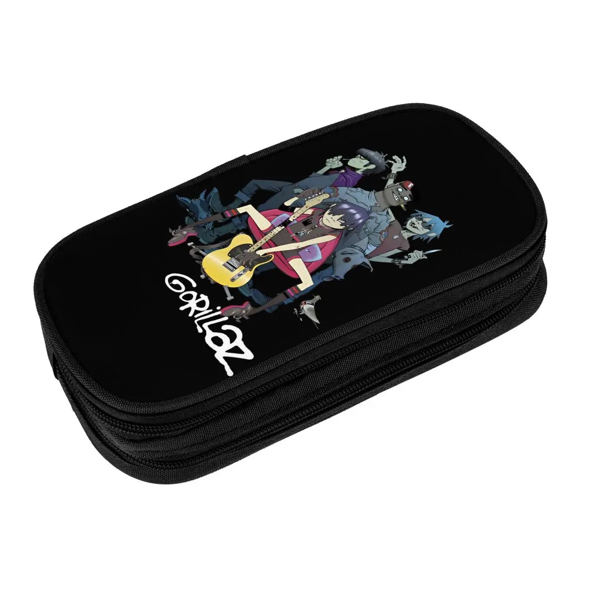 Gorillaz Rock Shirt Music-bayingimg Pencil Case College Pencil Pouch Girls Boys Canvas Fashion School Pencil Cases Graphic