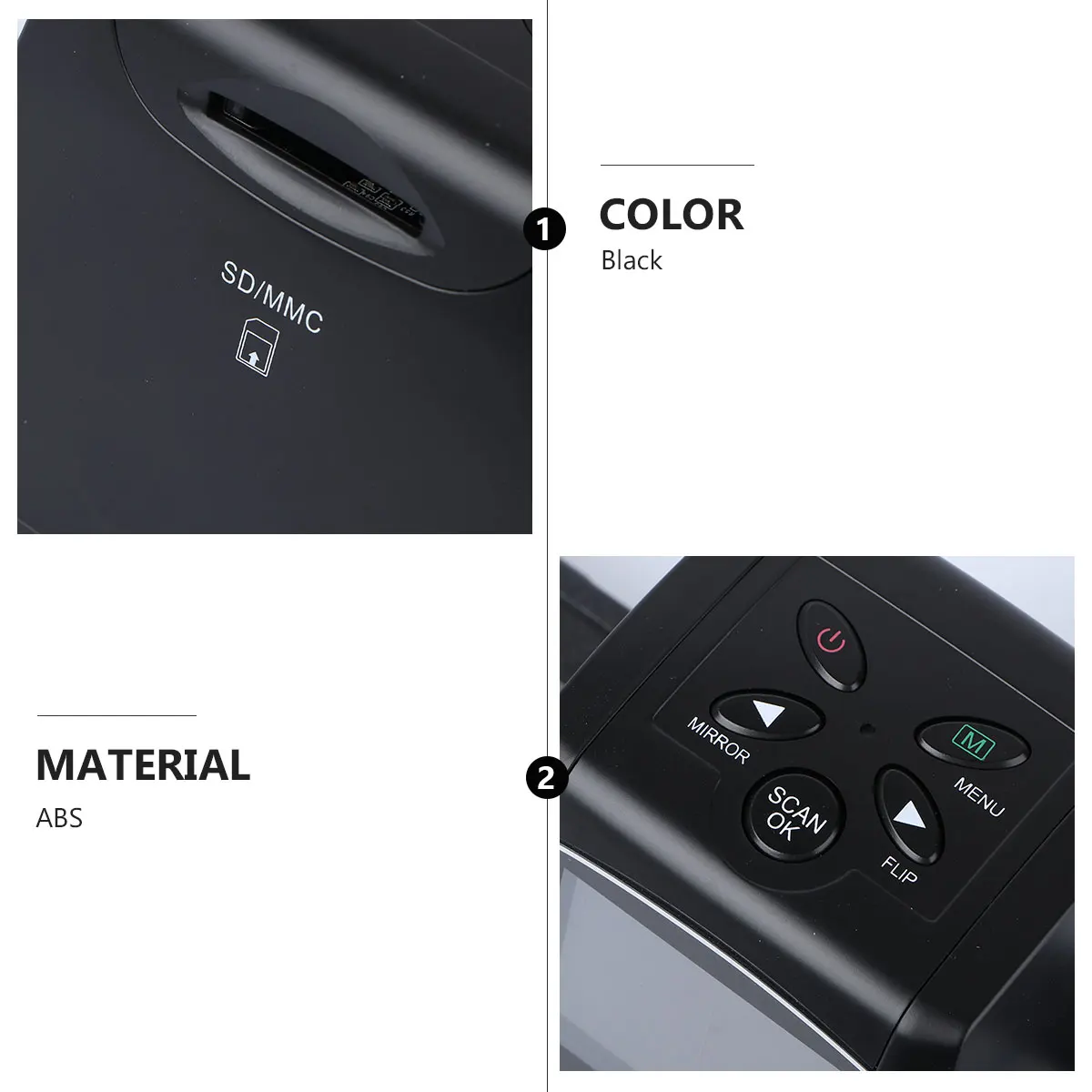 

35mm 135mm Film Scanner 5.0MP USB 2.0 Digital Converter Negatives Slides Color Black White Scan Support 32GB Compact