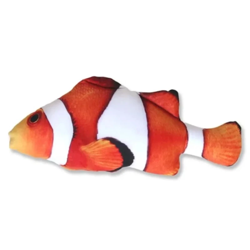 

New Clownfish Throw Doll Toy Fish Plush Doll 3D Fish Shape Sleeping Pillow Gift Catnip Toy Christmas Perfect Animal Plush Pillow