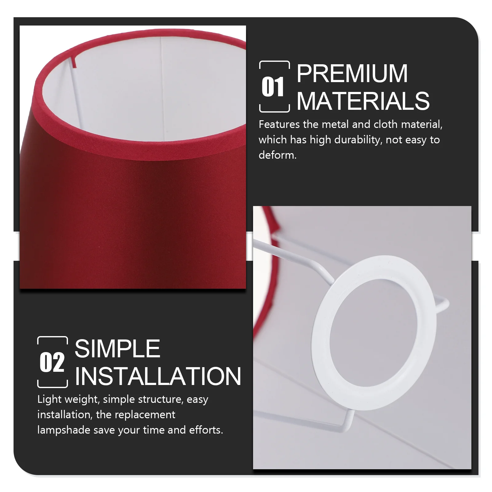 

Cloth Lampshade E27/E14 Base Soft Light Transmission Decorative Wall Desk Lamp Shade Replacement For Bedroom Living Room