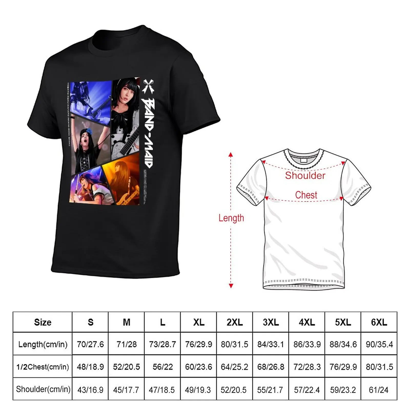 New BAND-MAID PANEL (full) T-Shirt Short sleeve custom t shirts design your own men t shirts