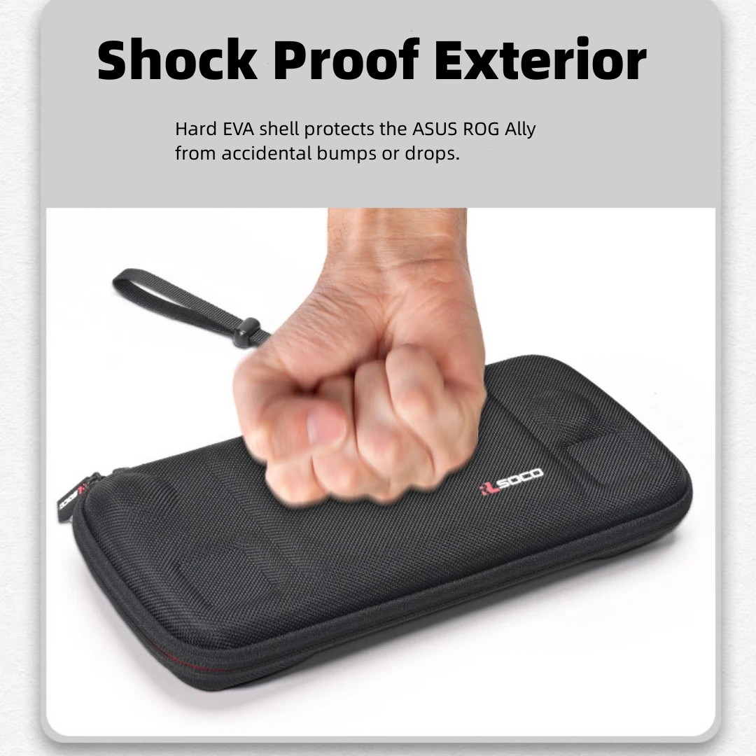 Imagem -04 - Estojo Duro para Rog Aliado Console Handheld Bolsa de Proteção Eva Shockproof Bolsa de Armazenamento Acessórios