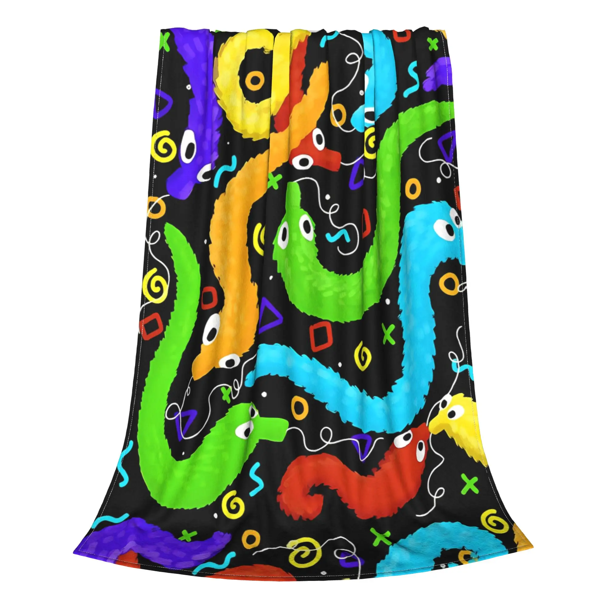 1PC Arcade Worms Worm On A String Home Room Decorations Winter Blankets For Adults Bedding Home Interior Sofa Knee
