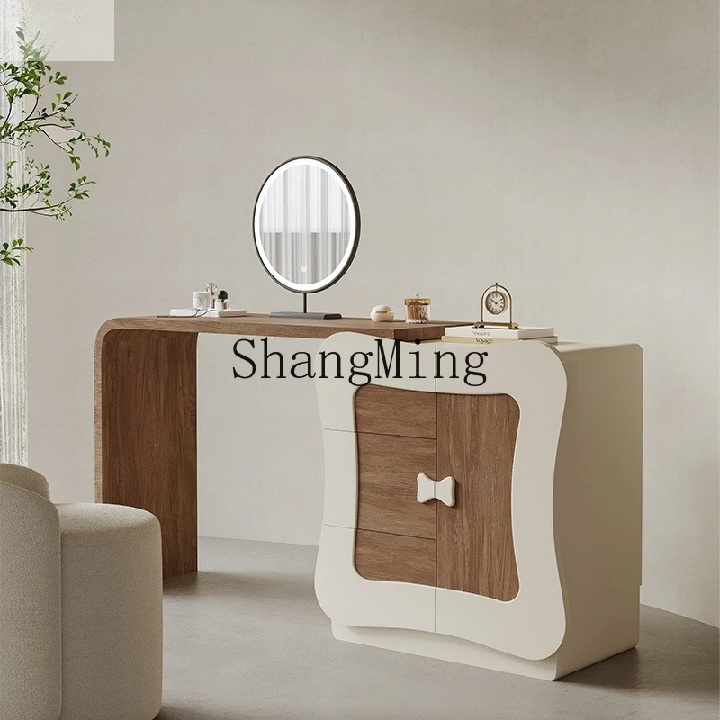 

ZYY walnut retro solid wood small apartment cosmetic table bedroom chest integrated dresser