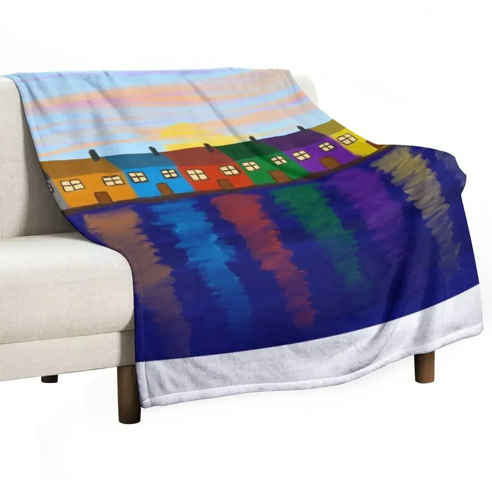 

Happy houses Throw Blanket Large Sofa Quilt Blankets