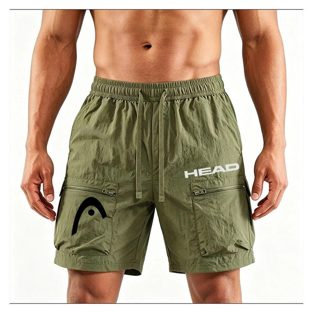 Men's Nylon Work Shorts - Summer Breathable Multi-Pocket Casual Straight Fit Five-Inch Shorts