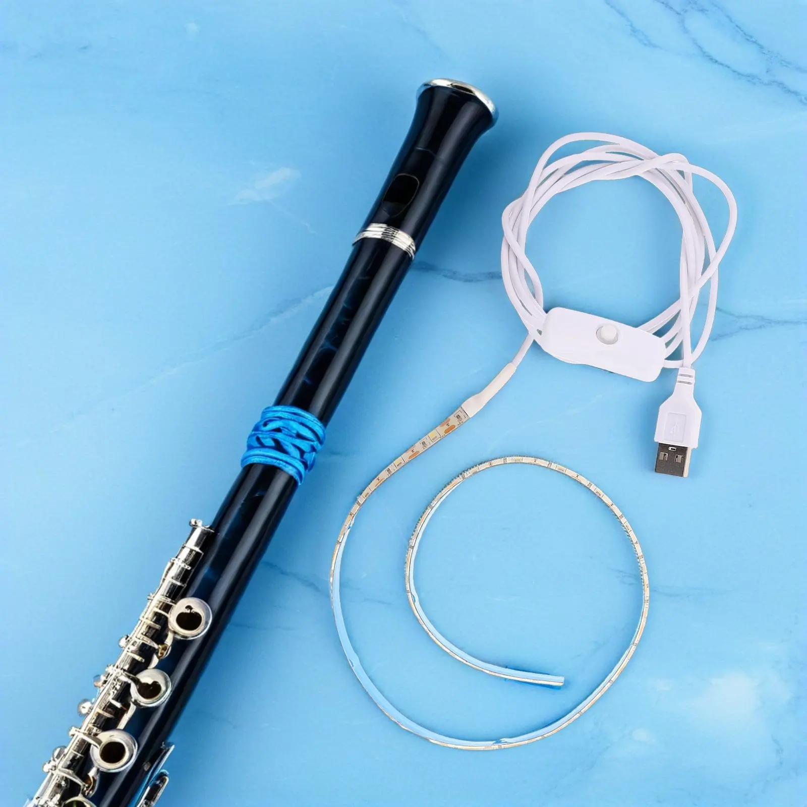 50Cm Flexible LED Leak Detection Light Strip for Saxophone Clarinet Flute Oboe Woodwind Instruments Repair Maintenance Testing