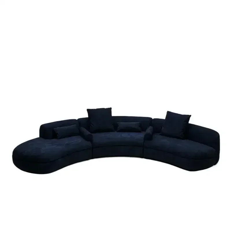 

Large apartment living room corner combination Italian high-end velvet sofa