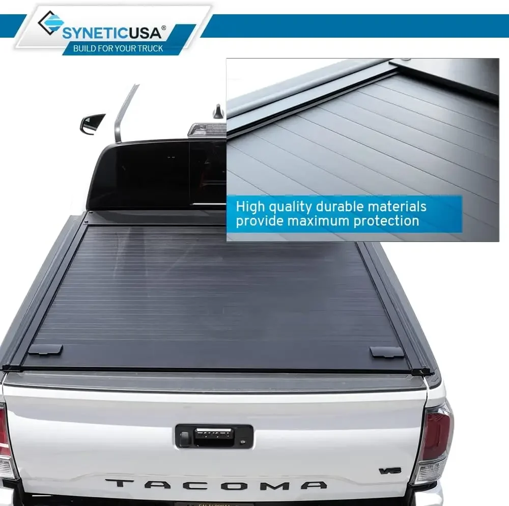 Retractable Hard Tonneau Cover Fits 2016-2024 Toyota Tacoma 5' (60