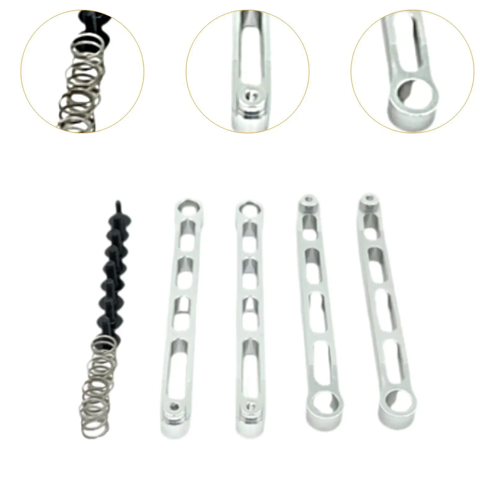 1/12 rc carro eixo dianteiro puxar haste conjunto peças de fixação quadro modificação peças reparo fácil instalação metal para mn82 mn78 lc79