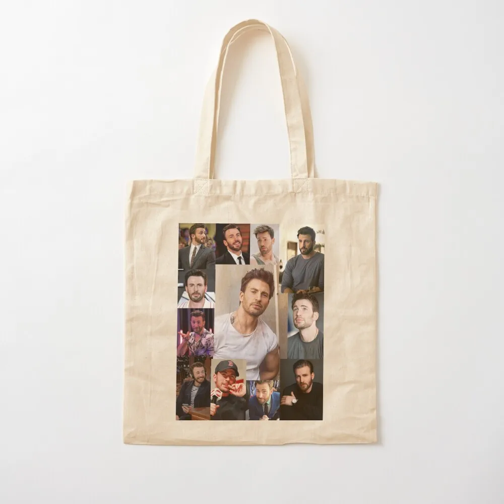 

Chris Evans Photo Collage Tote Bag