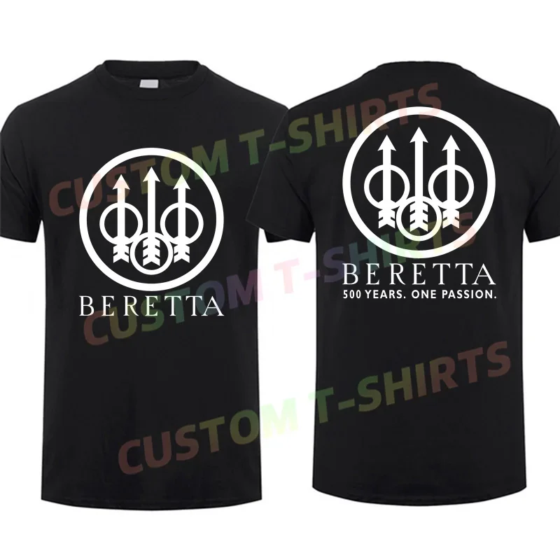 T-shirt décontracté pour homme 2025 – Motif Beretta Armes à feu – Hauts graphiques d'été pour le sport – Manches courtes 100 % coton – Tailles S-3XL – Tee-shirt cool