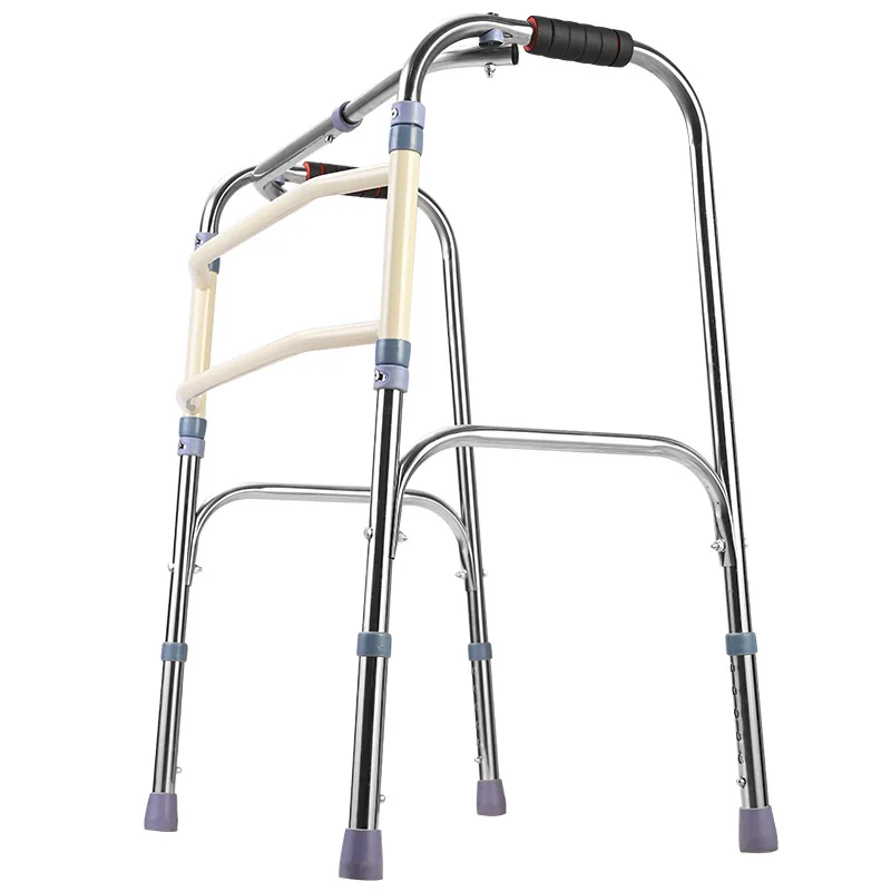 Wholesale walkers for the elderly walking stainless steel disabled four-legged crutches walking aids the elderly walkers