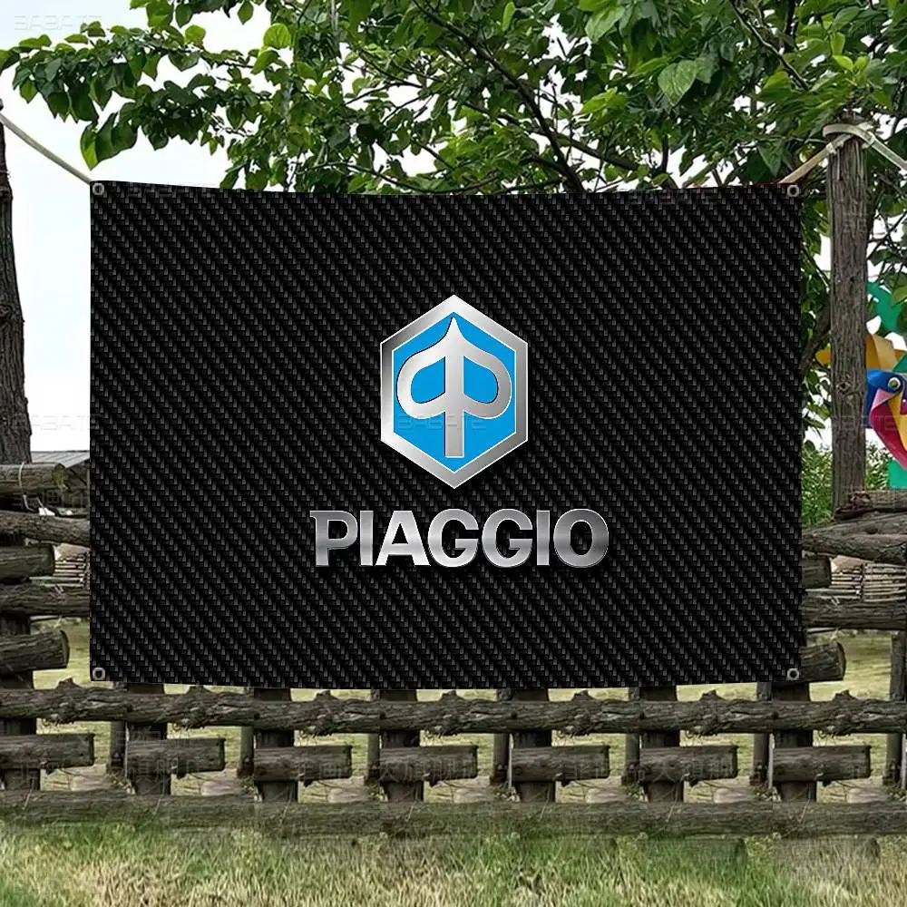P-piaggio Logo Retro Flags Multiple Choice Living Studio Booth Interior Decoration Banner