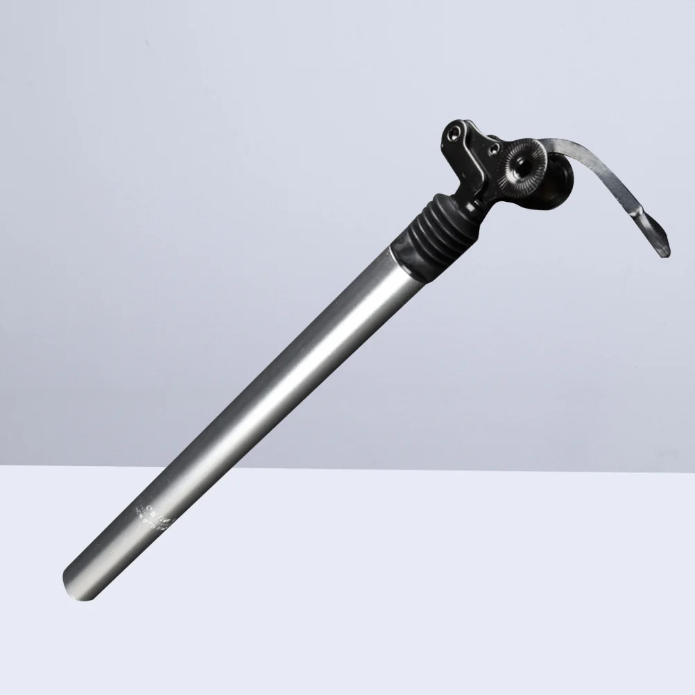 دراجة كهربائية مقعد من سبائك الألومنيوم بديل طويل للغاية قابل للتعديل لدراجات الطرق الجبلية باللون الفضي #6