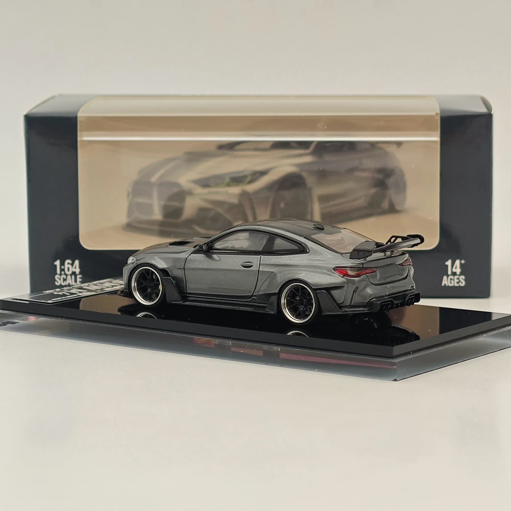 SW 1:64 G82 M4 Gray ADRO BODY KIT Coupe Sports Model Diecast Metal Car Limited Collection Auto Toys Gift