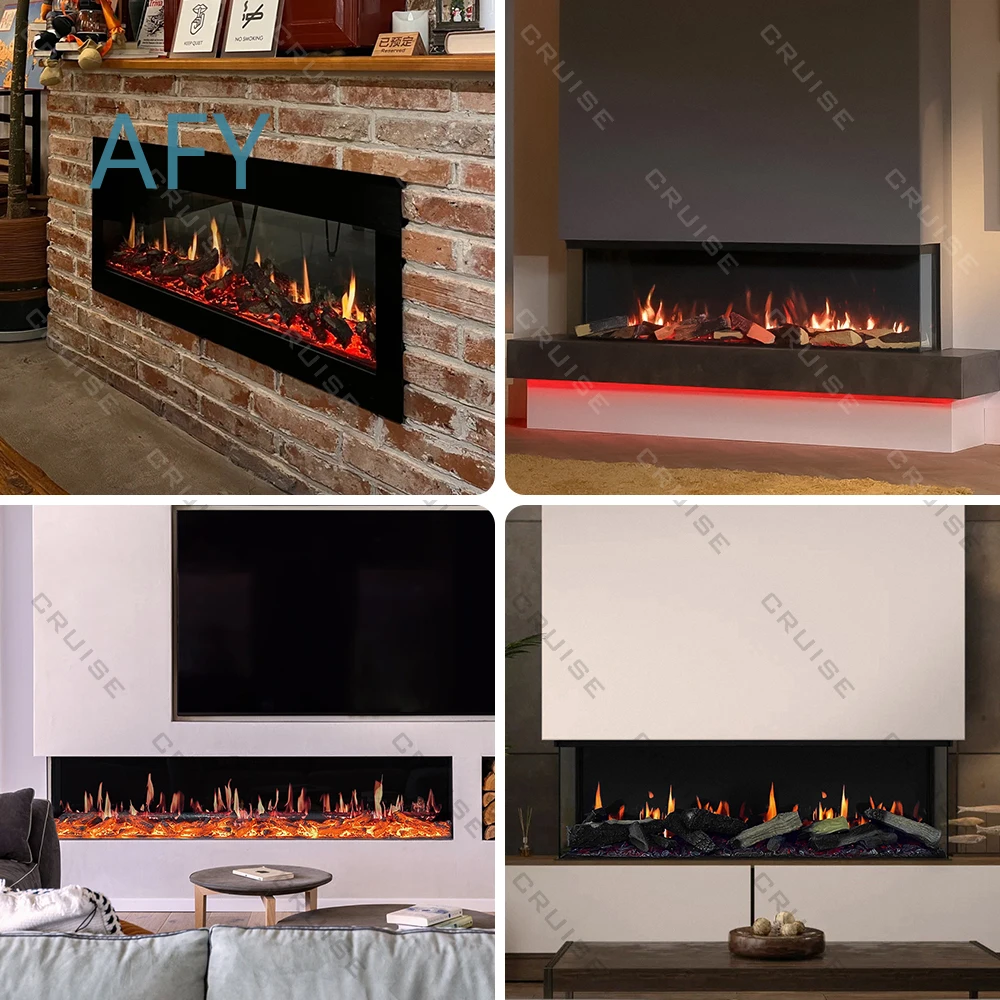 High-End Intelligent Remote Control 640mm Holographic LCD Electric Fireplace for Household and Hotel Use electric fireplace view 5