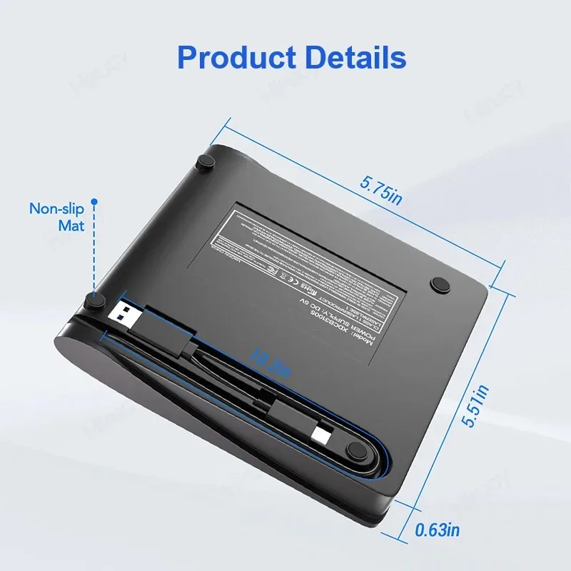 USB 3.0 Type-c Bluray External DVD RW Optical Drive 2 in 1 Interface Slim DVD CD Writer Burner Reader Player PC Desktop